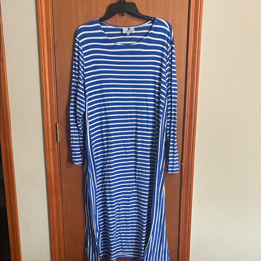 Dainty Jewells Classic Blue and White Dress
